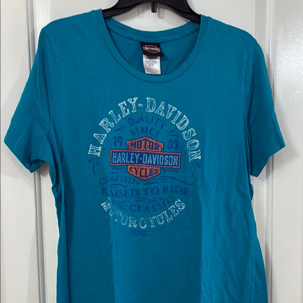 Harley-Davidson Teal Short Sleeve Tee
